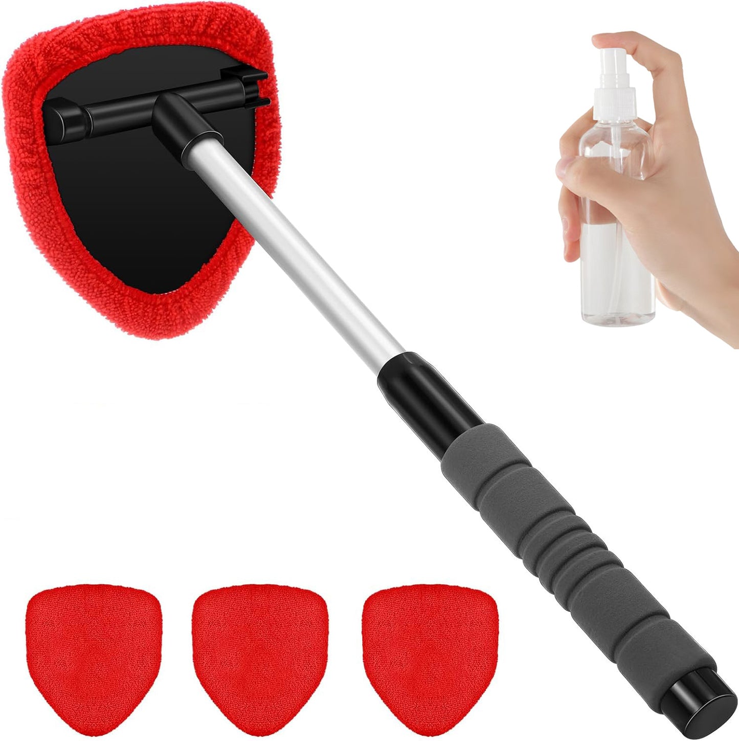 Car Windshield Cleaning Tool Set – Uitschuifbaar & 180° Draaibaar