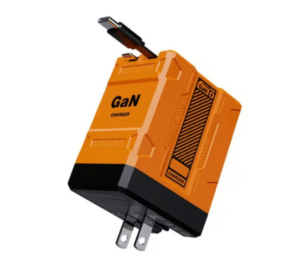 2-in-1 GaN PD3.0 Charger with Retractable Cables(Plug specifications: US standard plug)