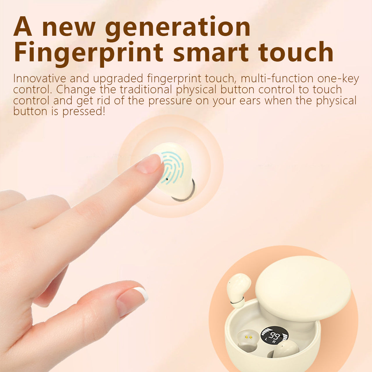 🔥Hot Sale 60% OFF🔥Mini Invisible sleep headphones- BT 5.4, Noise Cancelling, For Sport & Gaming Sleep