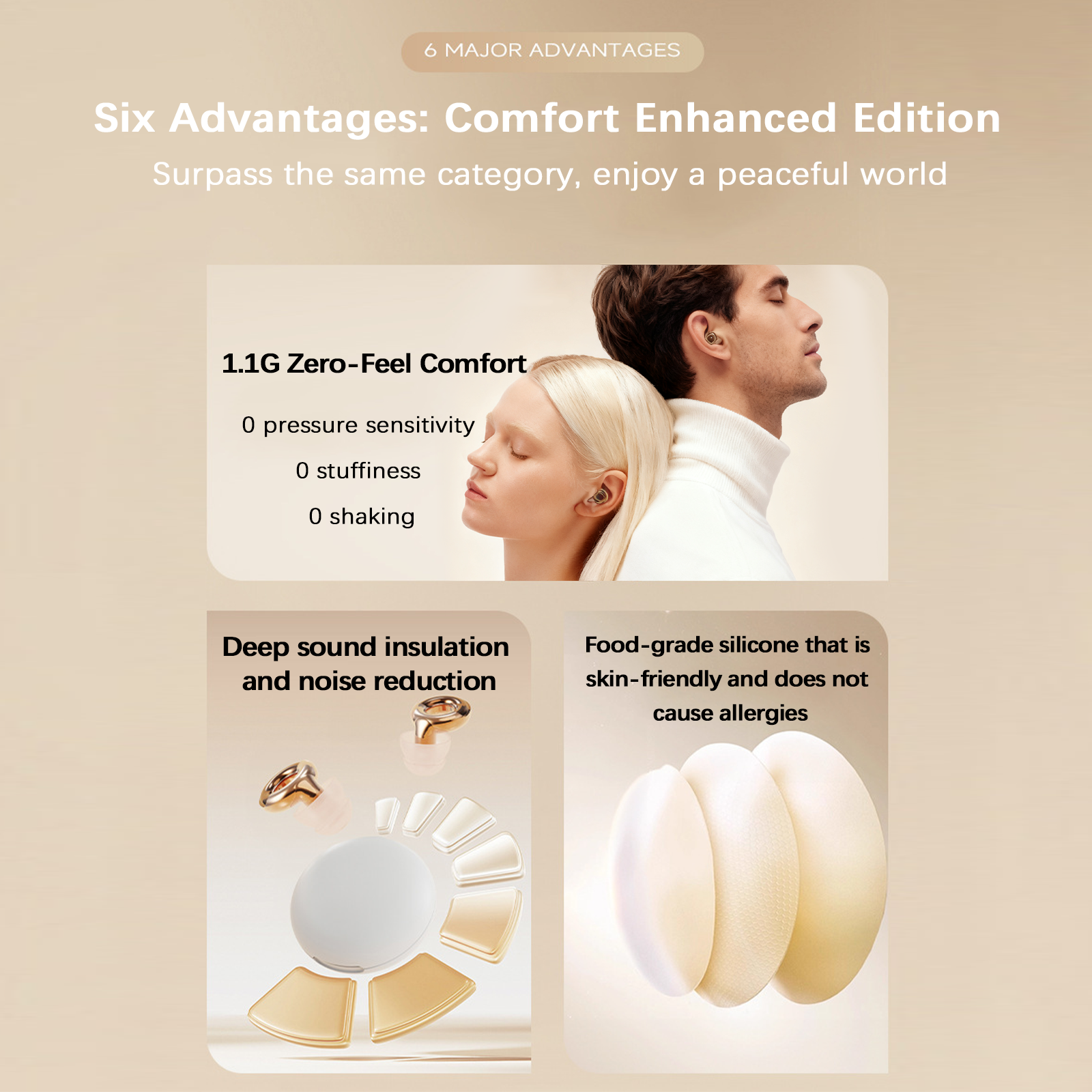 🔥Final 3 Hours: 60% OFF Experience 2：All-in-One Noise-Canceling Earplugs – Sleep, Music & Party Protection - Lefreniy