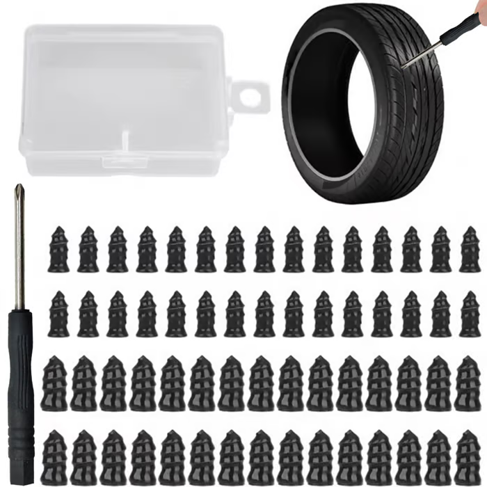 🔩60PCS Tire Repair Rubber Nails Kit with 2 Sizes
