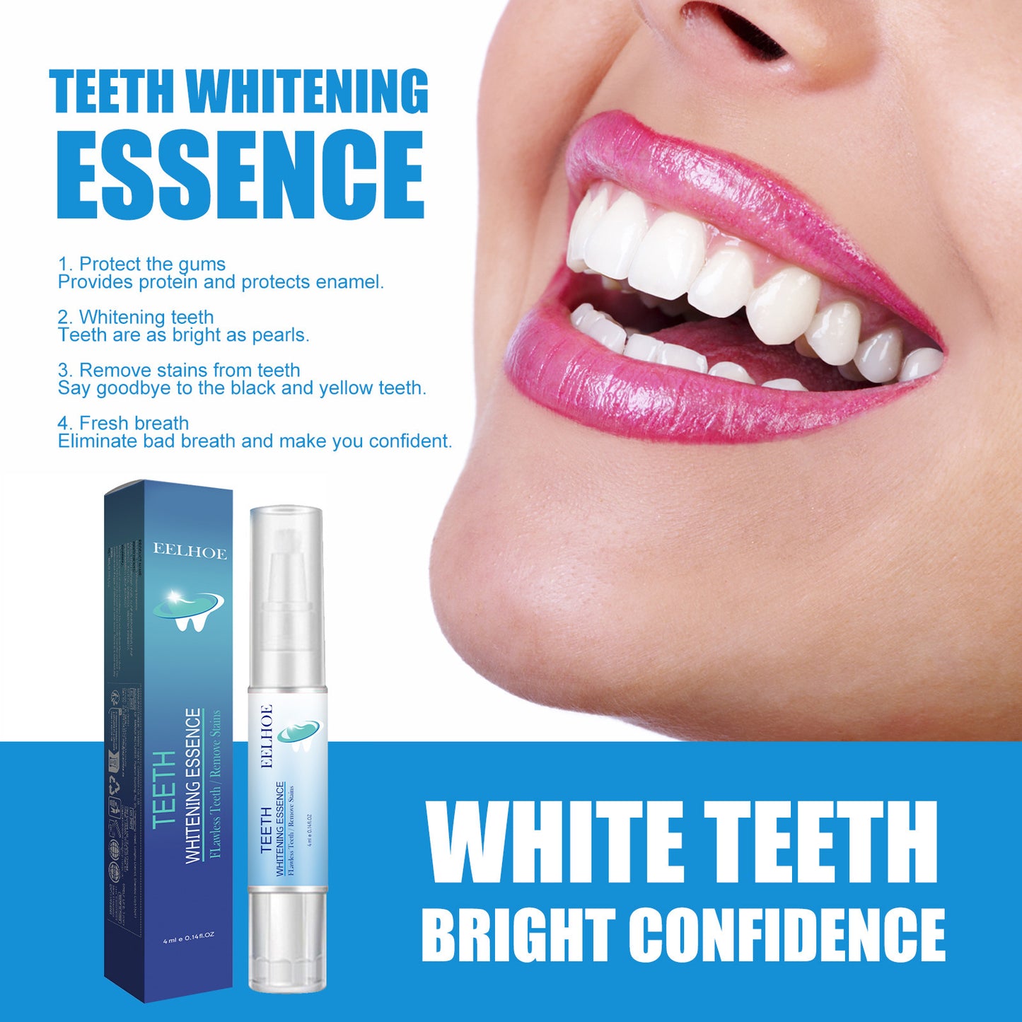 Instant Bright Teeth Whitening Essence Pen – Gentle & Sensitivity-Free