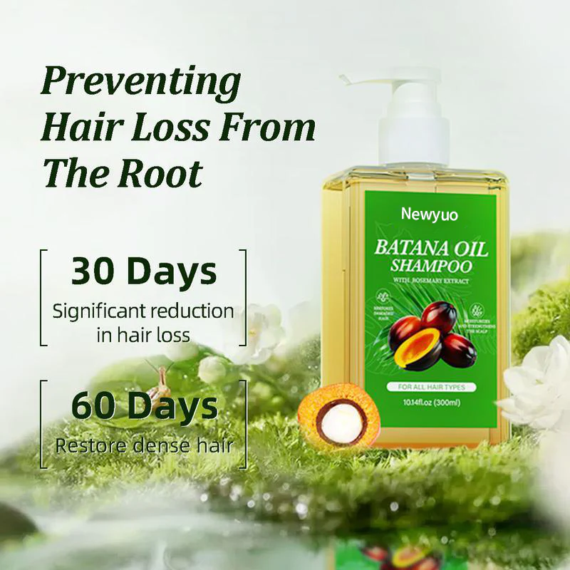 Batana Oil & Rosemary Shampoo - Nourishing Volumizing Shampoo for Men and Women - Cleanses the scalp，Reduces hair loss, repairs damage and aids hair growth