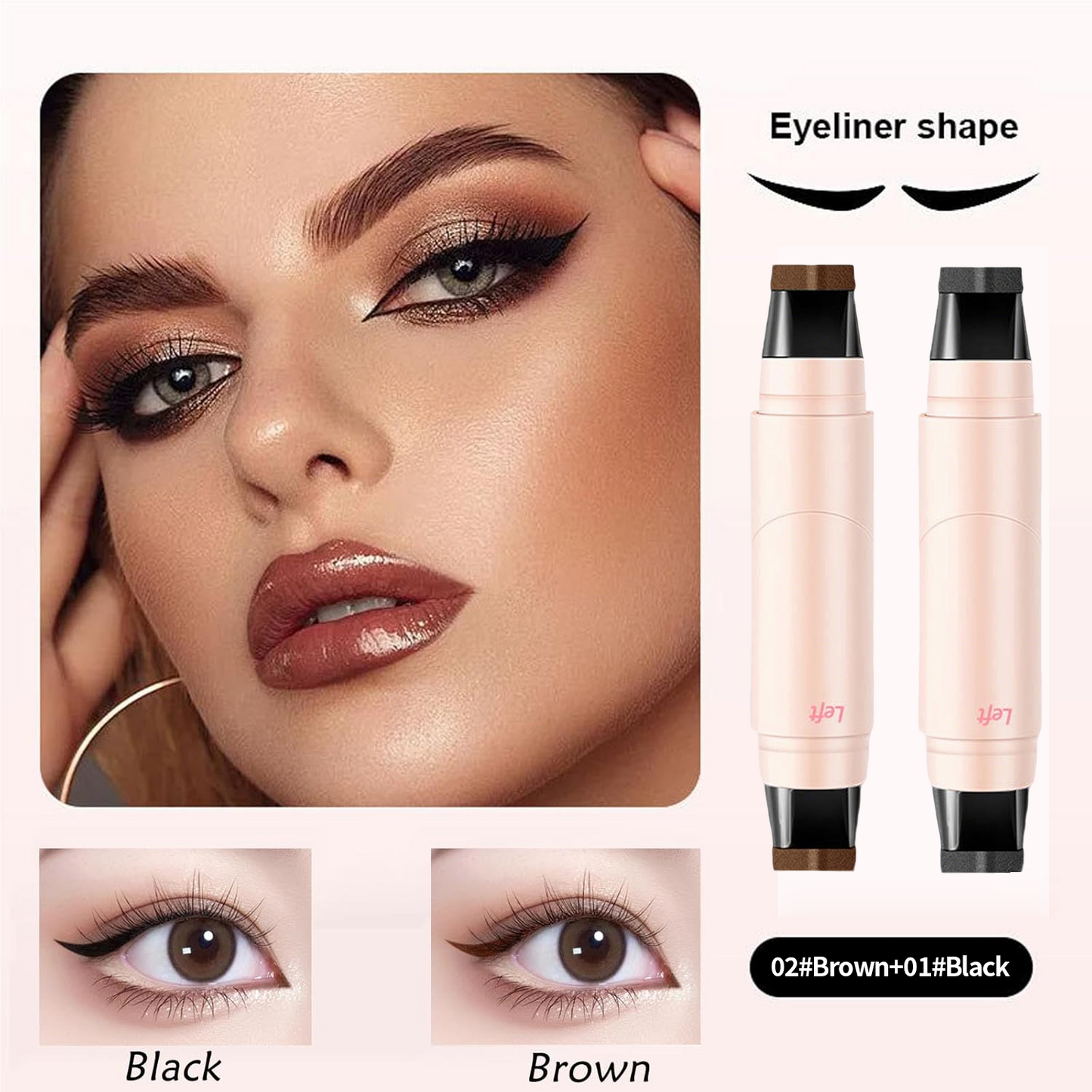 Final 3 Hours: 60%OFF🔥 Rotating Eyeliner Stamp Pen for Easy Cat Eyes