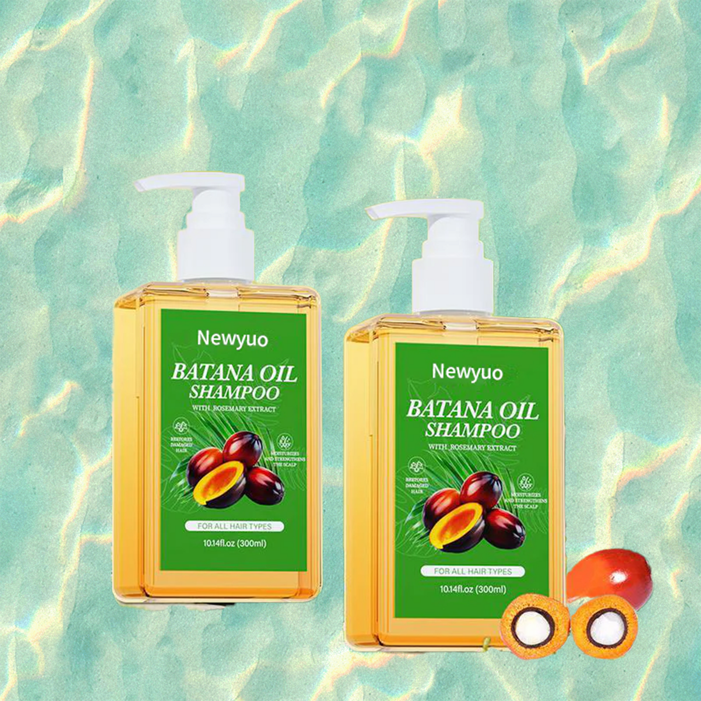 Batana Oil & Rosemary Shampoo - Nourishing Volumizing Shampoo for Men and Women - Cleanses the scalp，Reduces hair loss, repairs damage and aids hair growth