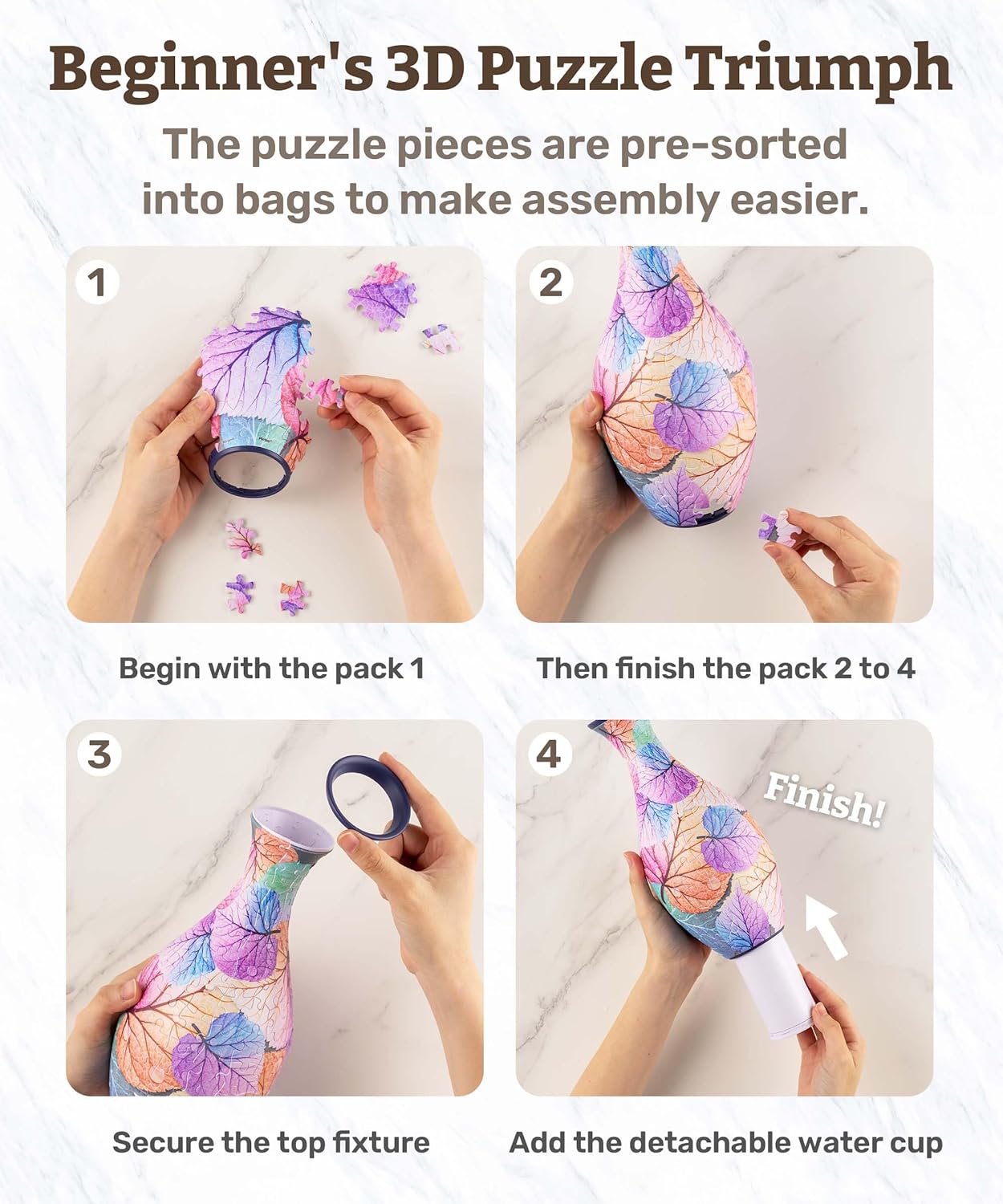 Lefreniy™ - 3D Art Puzzle Vase - Free shipping