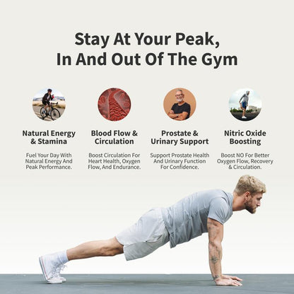 Ultimate Men's Health Bundle - Snap Supplements - Nitric Oxide Booster 60ct + Prostate Health Bundle - Natural Supplement Capsules - Support Blood Circulation & Prostate Health - Lefreniy