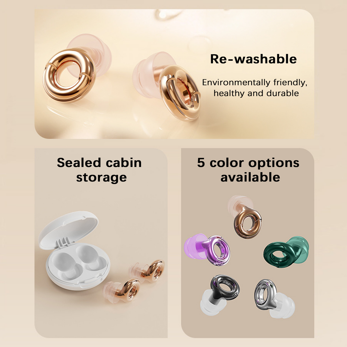 🔥Final 3 Hours: 60% OFF Experience 2：All-in-One Noise-Canceling Earplugs – Sleep, Music & Party Protection - Lefreniy