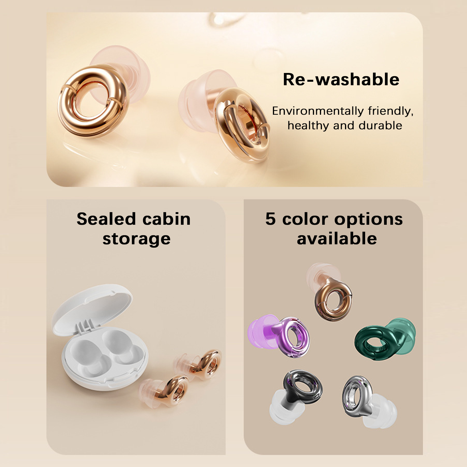 🔥Final 3 Hours: 60% OFF Experience 2：All-in-One Noise-Canceling Earplugs – Sleep, Music & Party Protection - Lefreniy