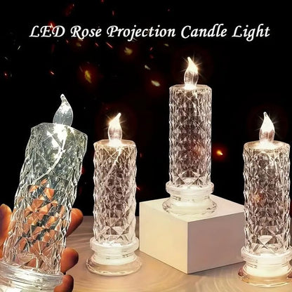 🎁LED Crystal Candle Lights- Romantic Tabletop Night Lights - Lefreniy