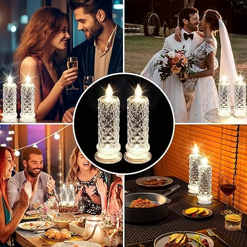 🎁LED Crystal Candle Lights- Romantic Tabletop Night Lights - Lefreniy