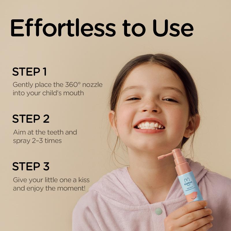 Kids Oral Spray, Toddler Toothpaste Helper Natural Cavity Defense & Fresh Breath, Grape Flavor with Xylitol & Probiotic, Children Anticavity with Fluoride Free, 20ml