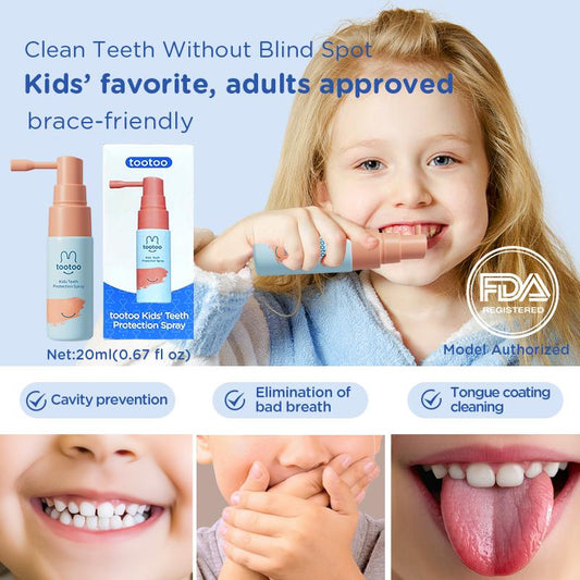 Kids Oral Spray, Toddler Toothpaste Helper Natural Cavity Defense & Fresh Breath, Grape Flavor with Xylitol & Probiotic, Children Anticavity with Fluoride Free, 20ml