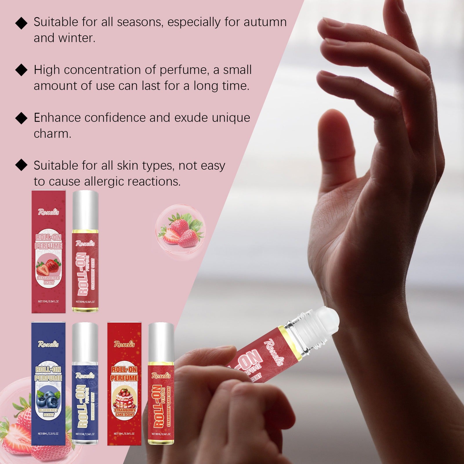 Crazy Little Things Brand Roll On Fragrance Oil - Intense Floral Eau Perfume with Smooth Applicator for Easy Application & Convenient Size Perfect for Any Occasion Long Lasting Scents - Lefreniy