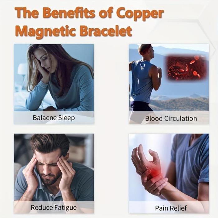 🔥🔥Copper magnetic bracelet🔥🔥——Relieve fatigue and promote blood circulation✨